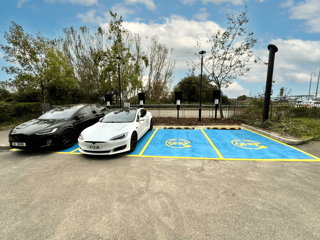 Go Zero Charge EV charging parking bays at voco Reading